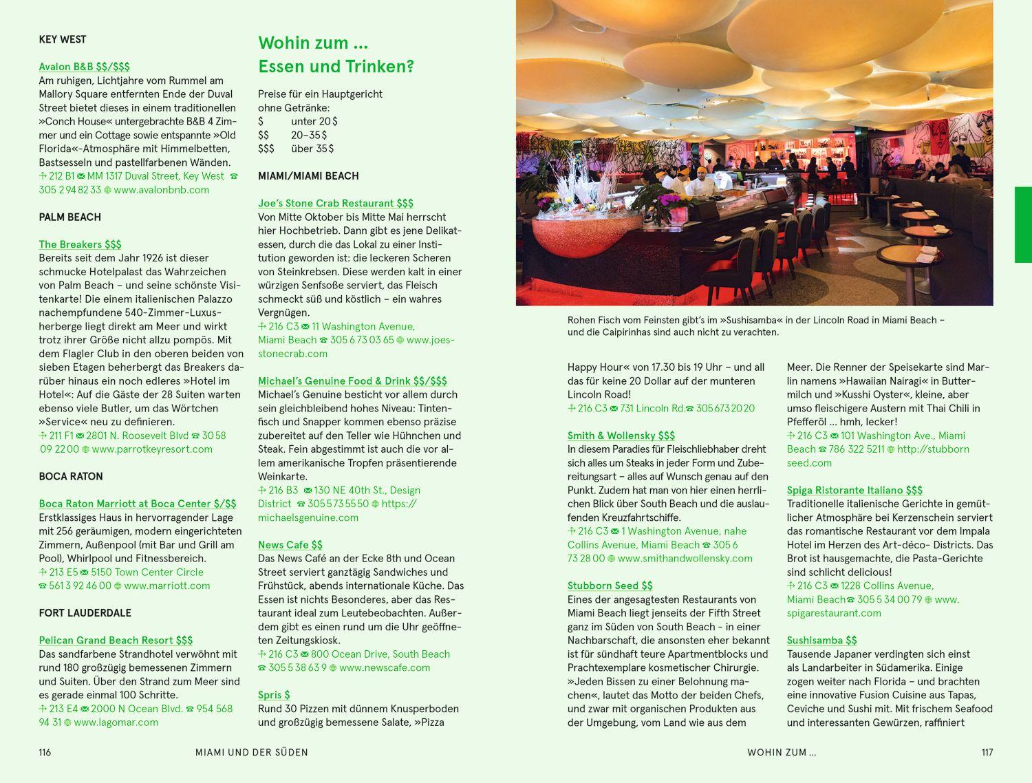 Beispielinhalt (Bild) Baedeker SMART Reiseführer Florida