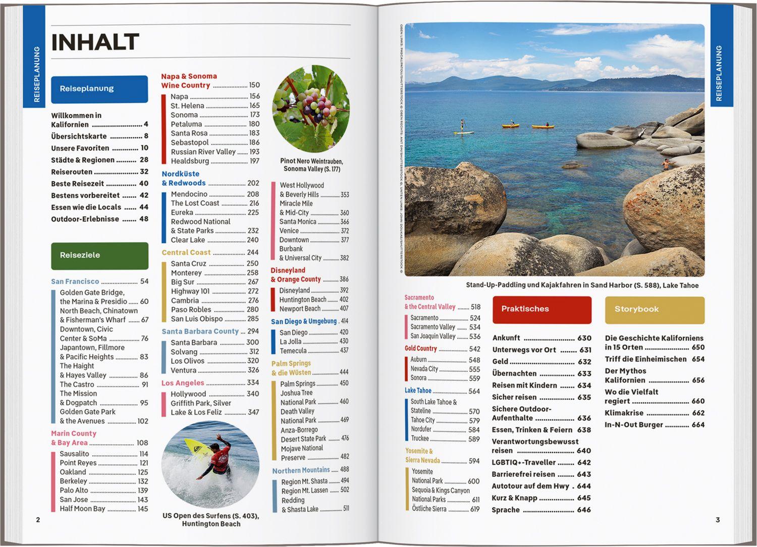 Beispielinhalt (Bild) LONELY PLANET Reiseführer Kalifornien