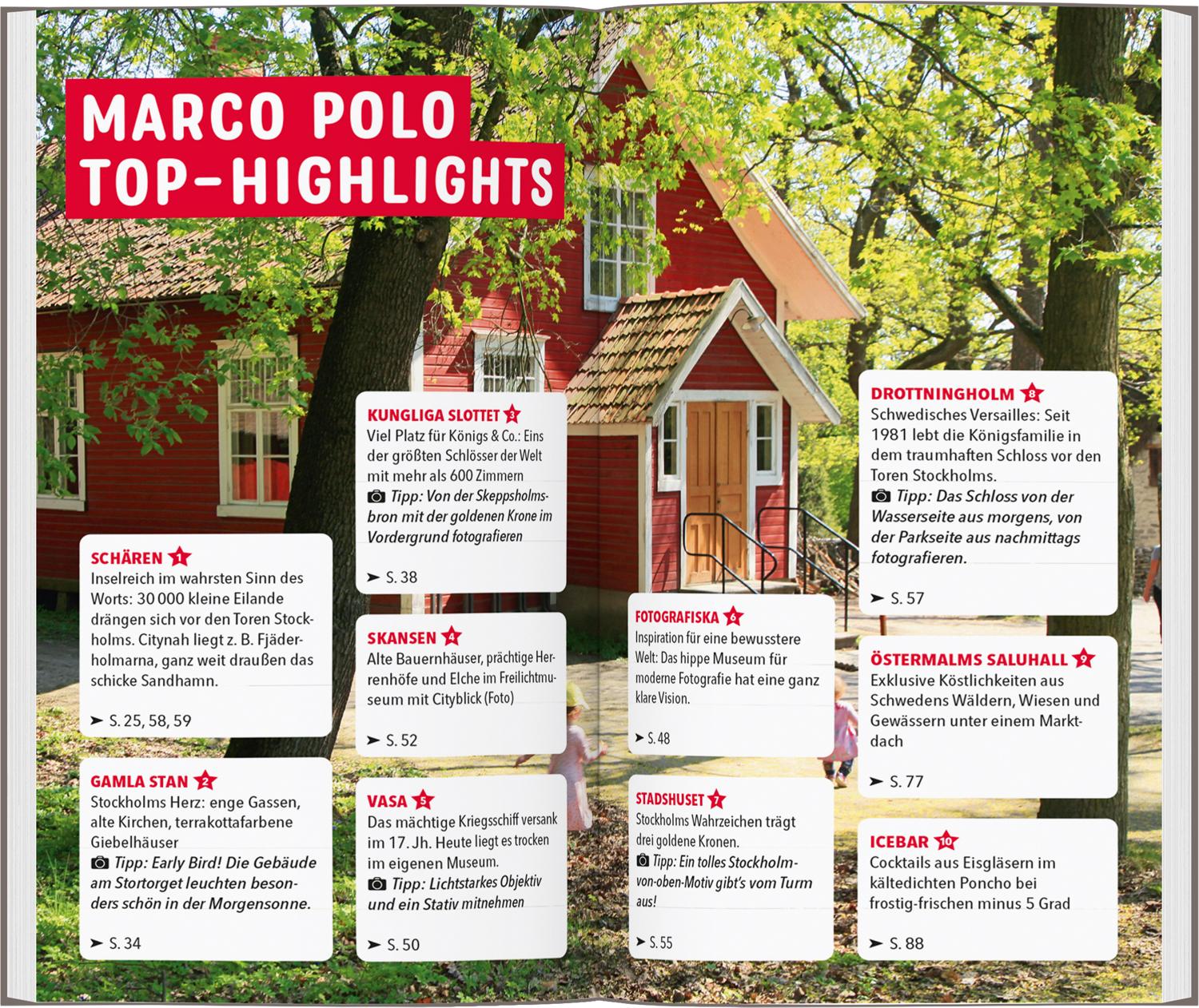 Beispielinhalt (Bild) MARCO POLO Reiseführer Stockholm