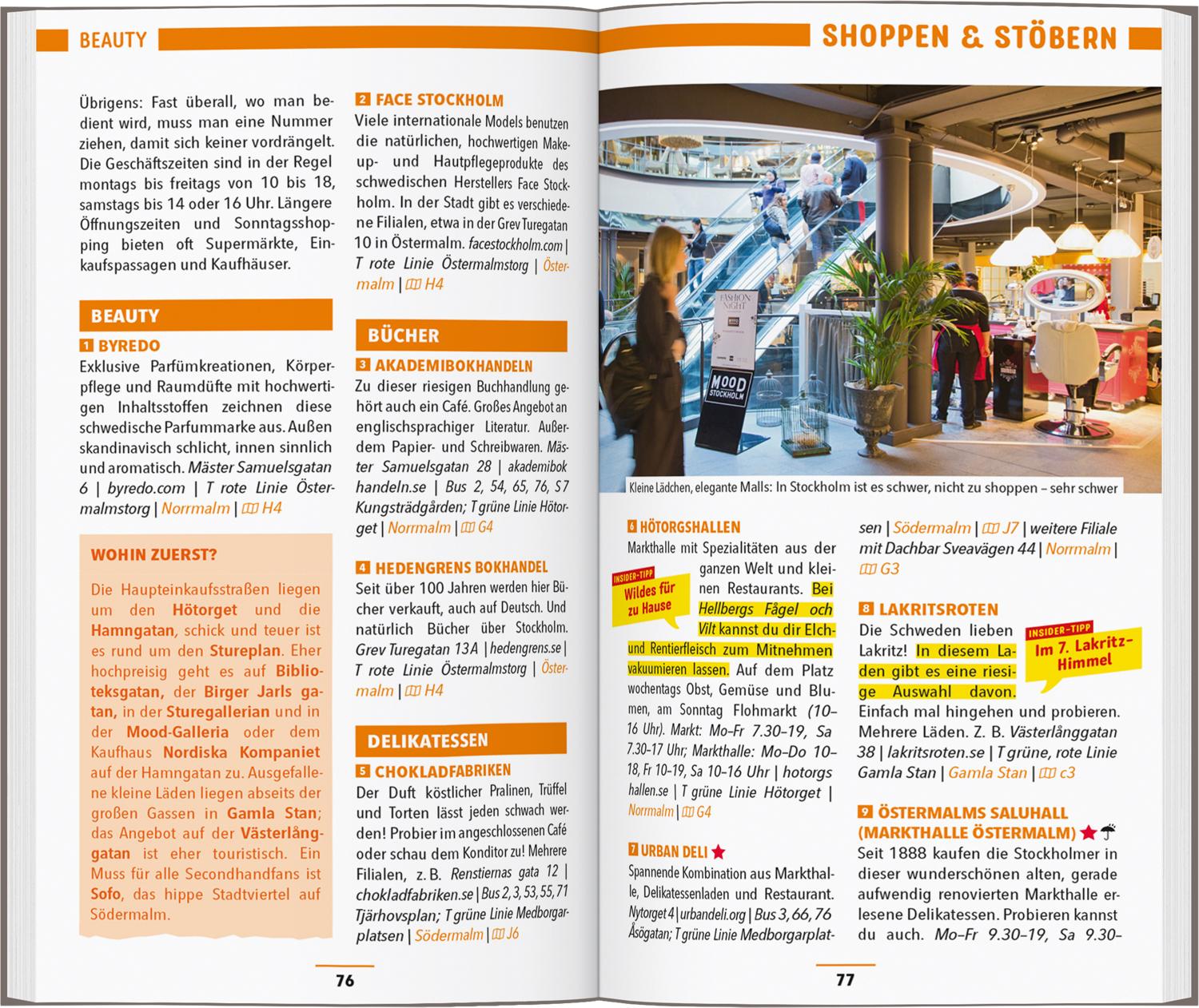 Beispielinhalt (Bild) MARCO POLO Reiseführer Stockholm