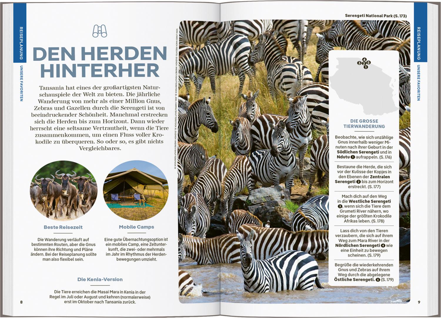 Beispielinhalt (Bild) LONELY PLANET Reiseführer Tansania