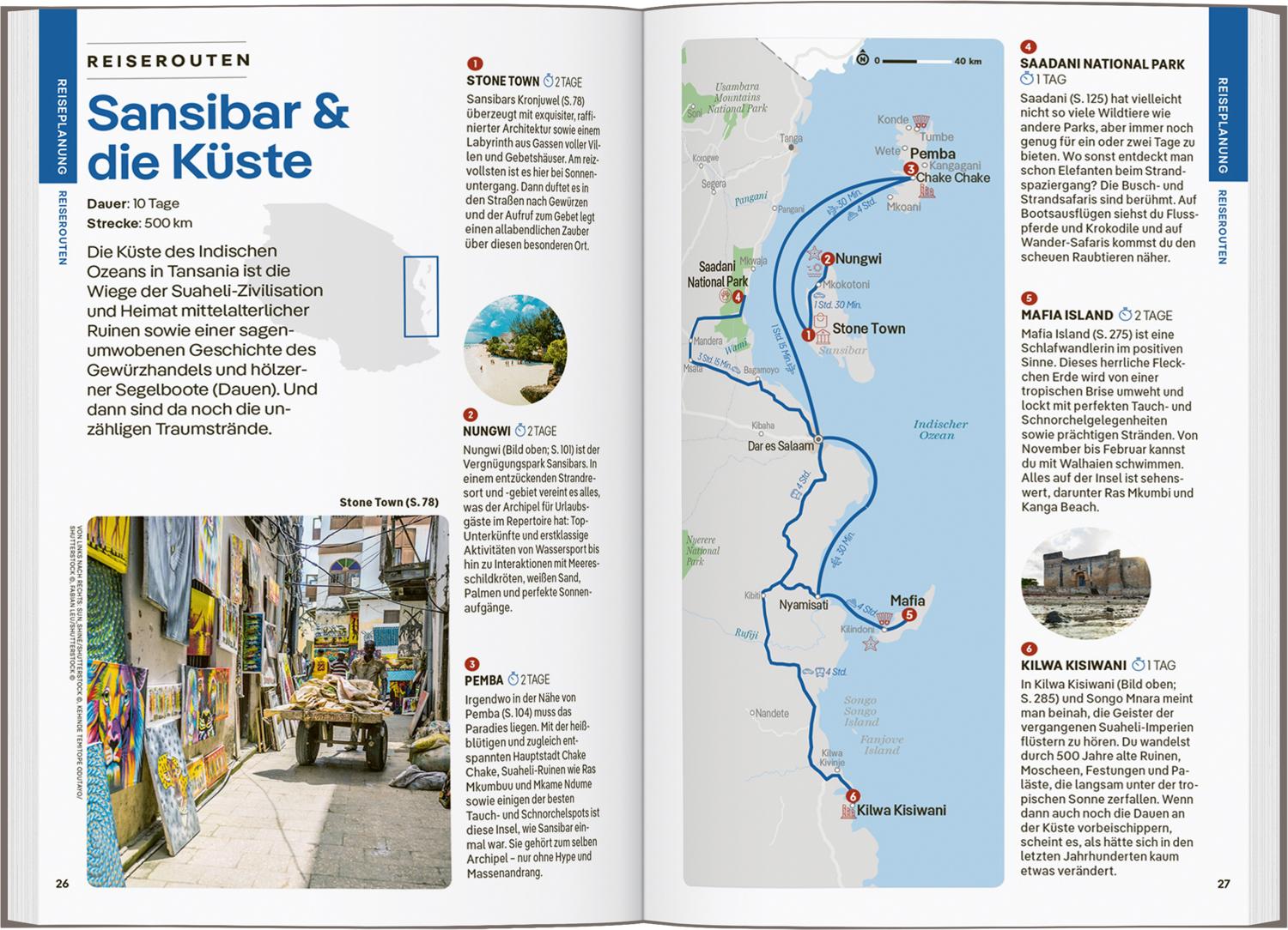 Beispielinhalt (Bild) LONELY PLANET Reiseführer Tansania