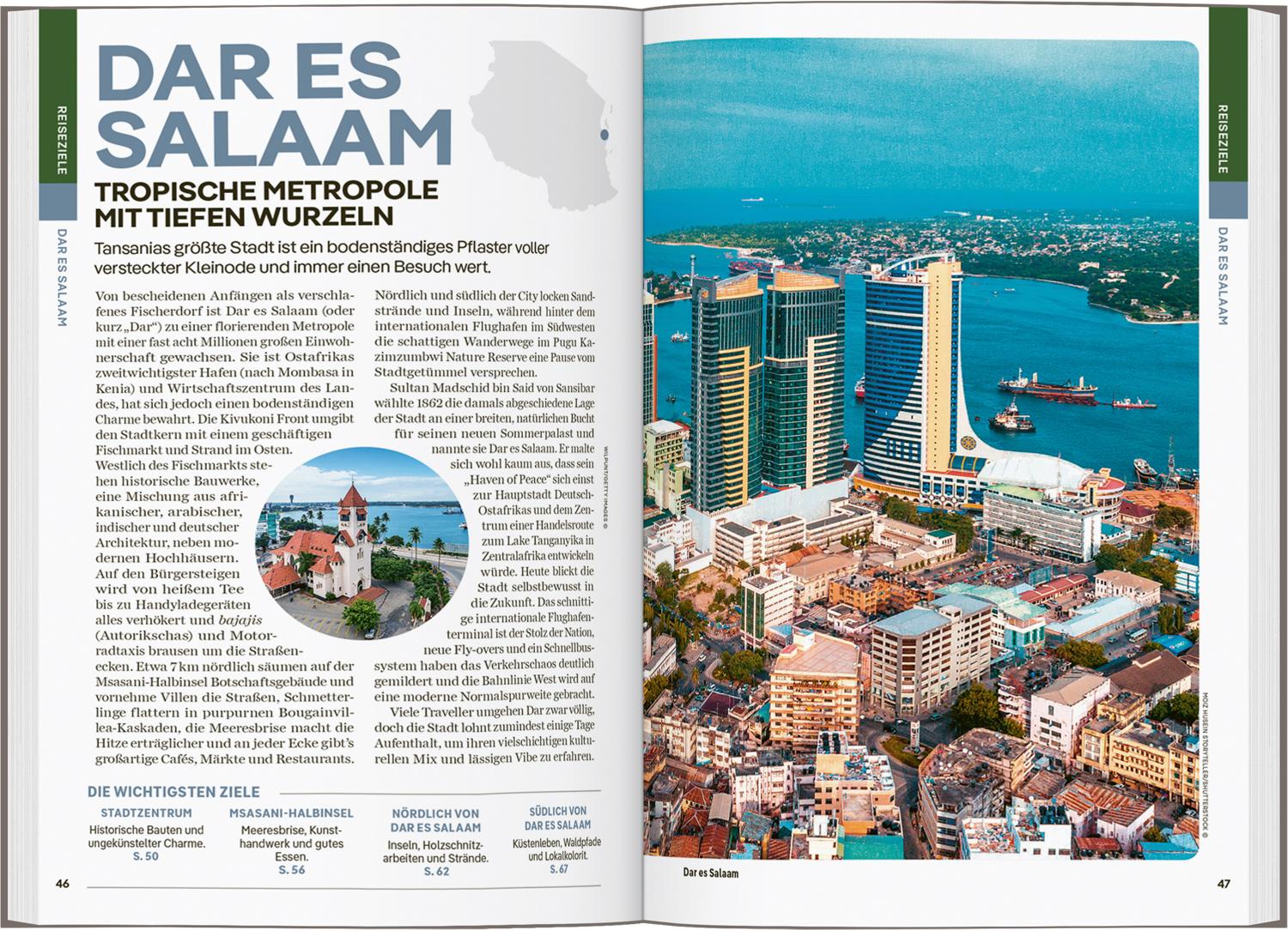 Beispielinhalt (Bild) LONELY PLANET Reiseführer Tansania