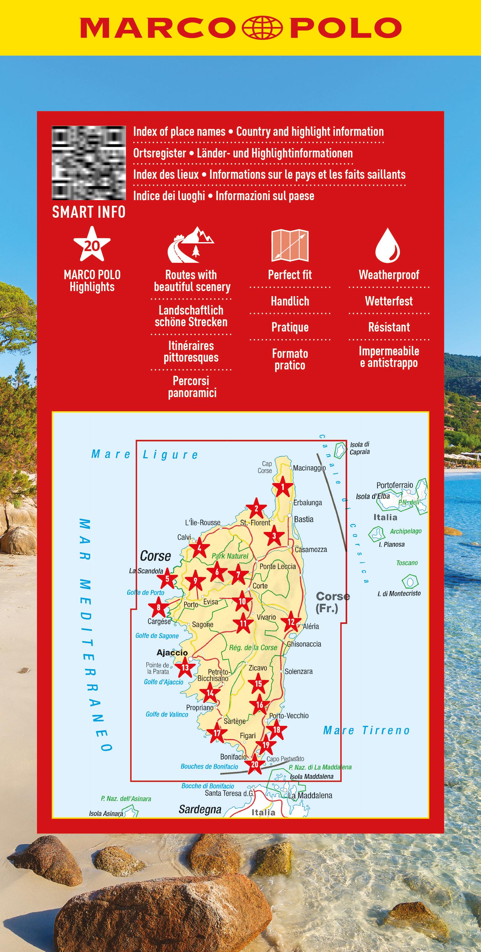Rückseitencover MARCO POLO Reisekarte Korsika 1:150.000