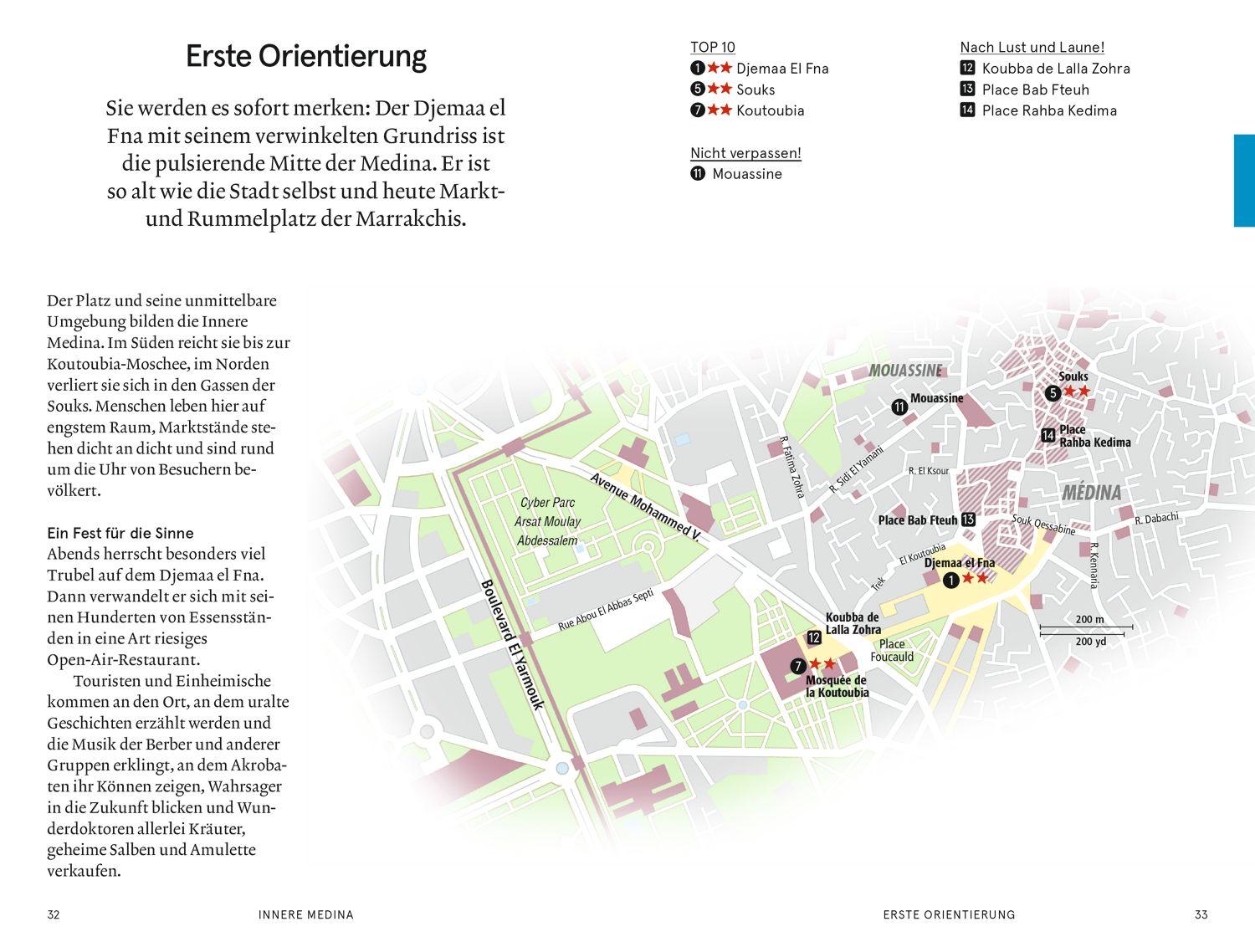 Beispielinhalt (Bild) Baedeker SMART Reiseführer Marrakesch