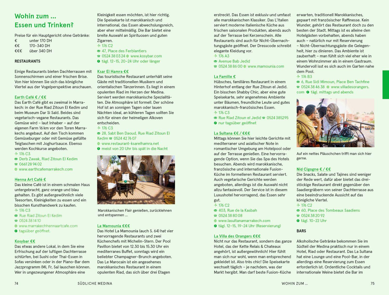 Beispielinhalt (Bild) Baedeker SMART Reiseführer Marrakesch