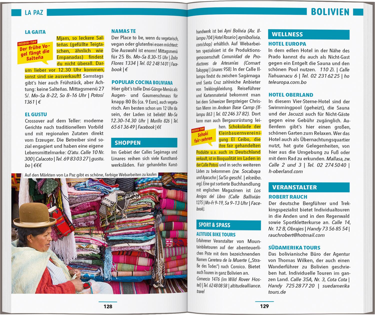 Beispielinhalt (Bild) MARCO POLO Reiseführer Peru & Bolivien