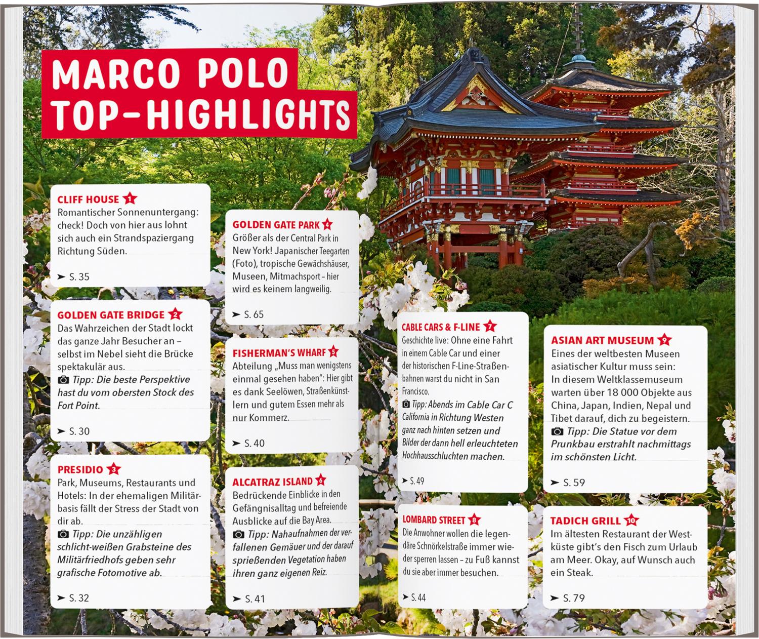 Beispielinhalt (Bild) MARCO POLO Reiseführer San Francisco
