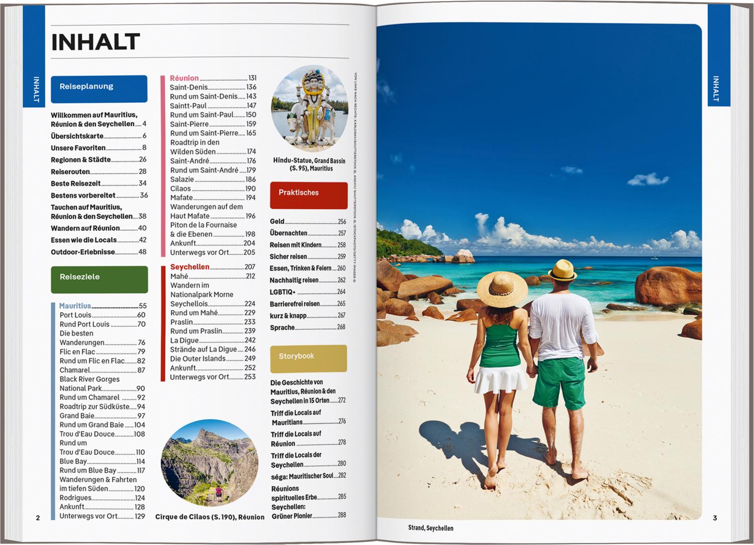Beispielinhalt (Bild) LONELY PLANET Reiseführer Mauritius, Reunion & Seychellen