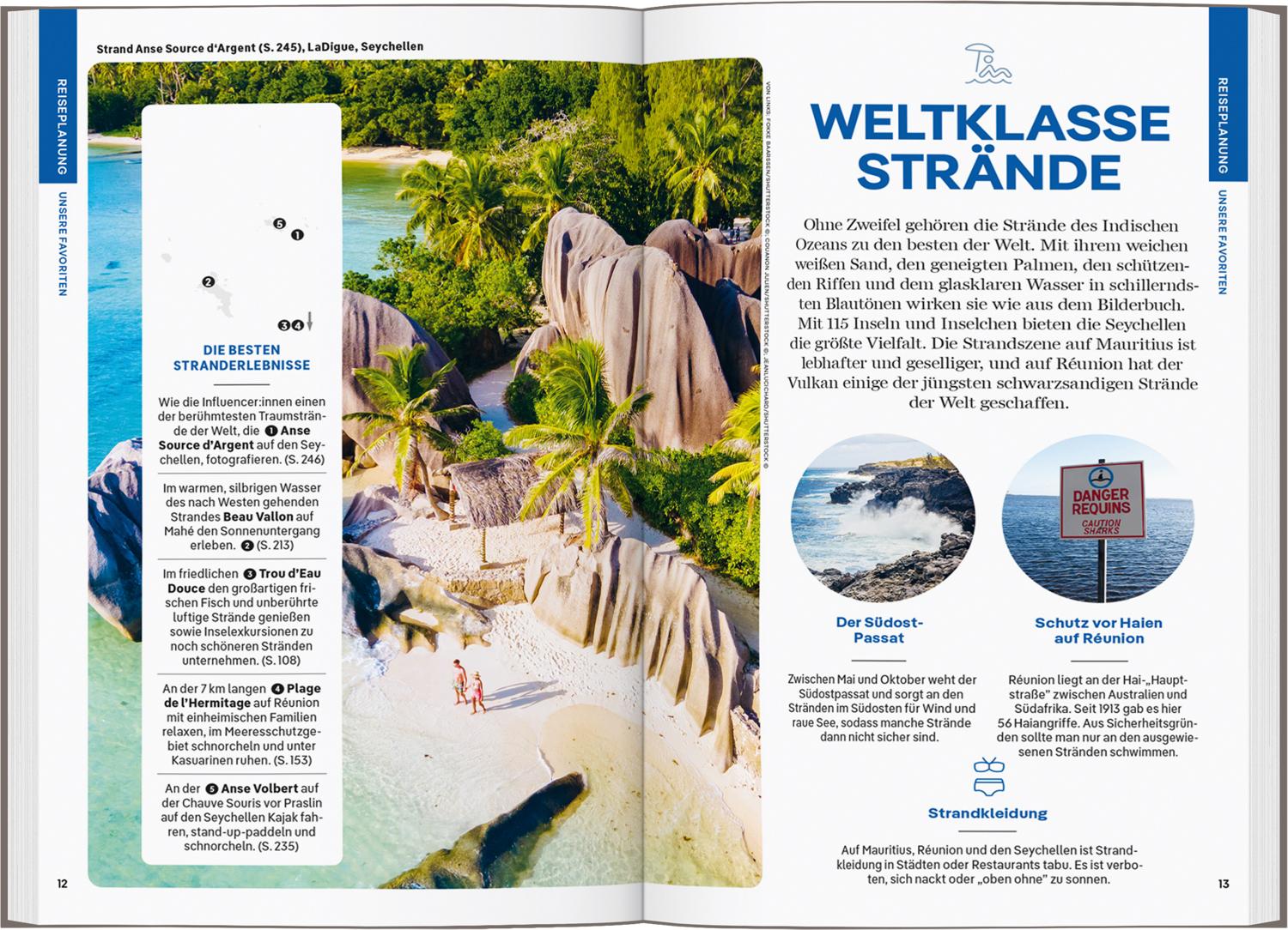 Beispielinhalt (Bild) LONELY PLANET Reiseführer Mauritius, Reunion & Seychellen