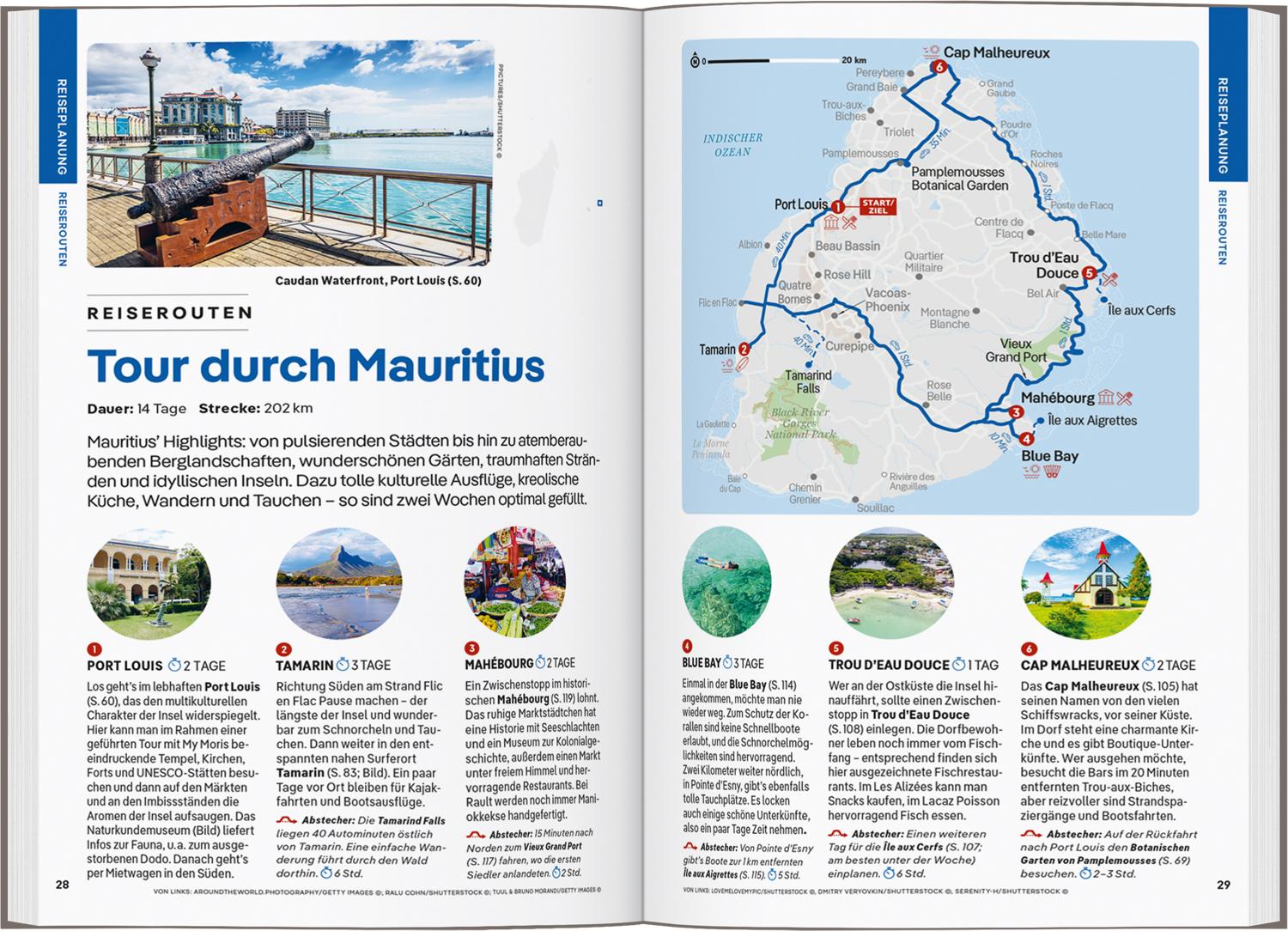Beispielinhalt (Bild) LONELY PLANET Reiseführer Mauritius, Reunion & Seychellen