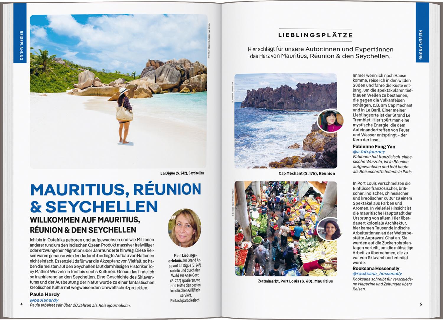 Beispielinhalt (Bild) LONELY PLANET Reiseführer Mauritius, Reunion & Seychellen