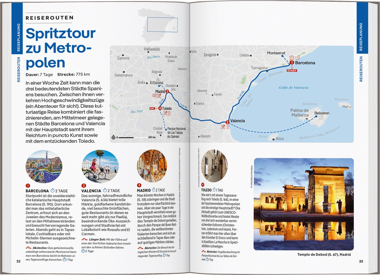 Beispielinhalt (Bild) LONELY PLANET Reiseführer Spanien