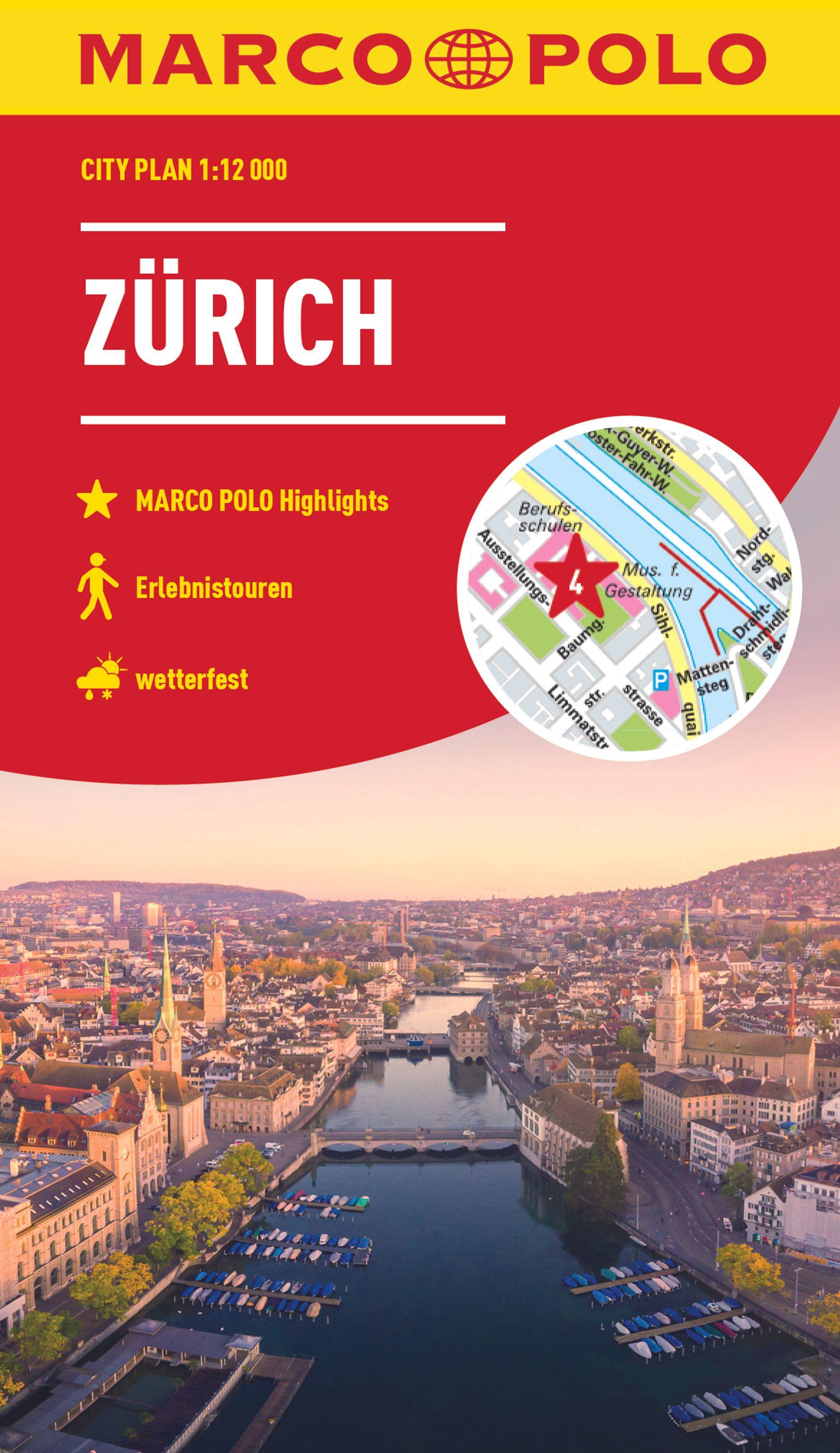 Vorderes Coverbild MARCO POLO Cityplan Zürich 1:12.000