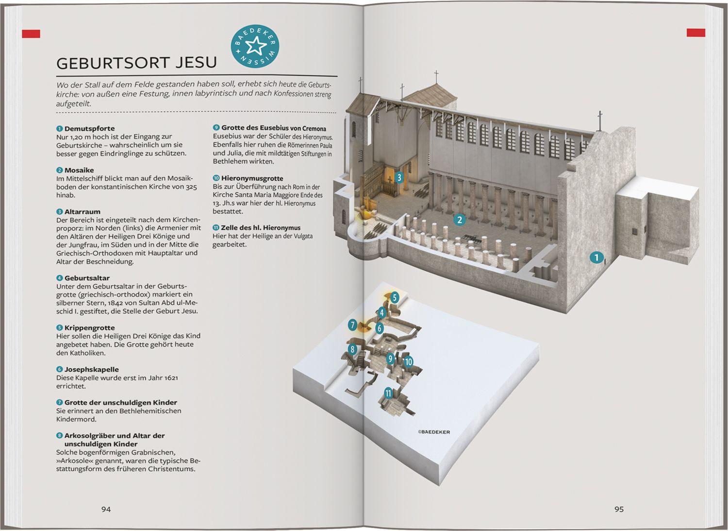 Beispielinhalt (Bild) Baedeker Reiseführer Israel, Palästina