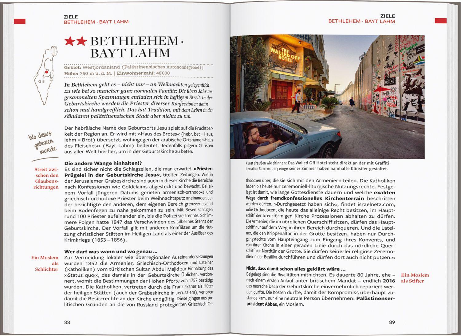 Beispielinhalt (Bild) Baedeker Reiseführer Israel, Palästina