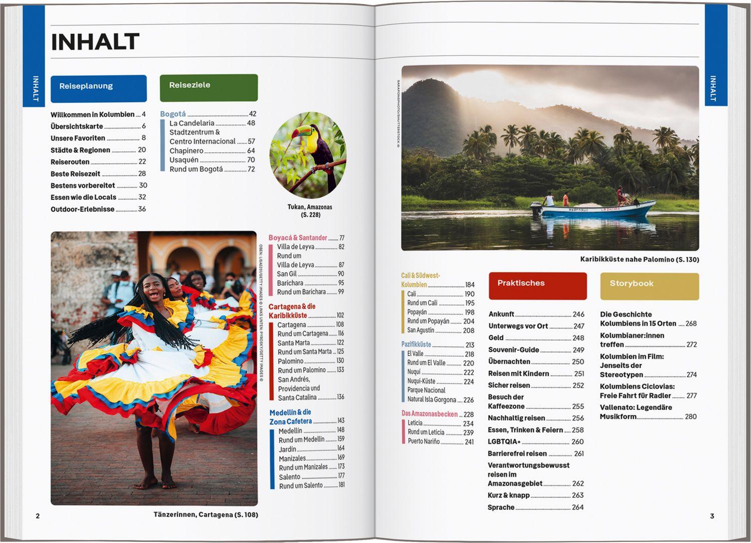 Beispielinhalt (Bild) LONELY PLANET Reiseführer Kolumbien