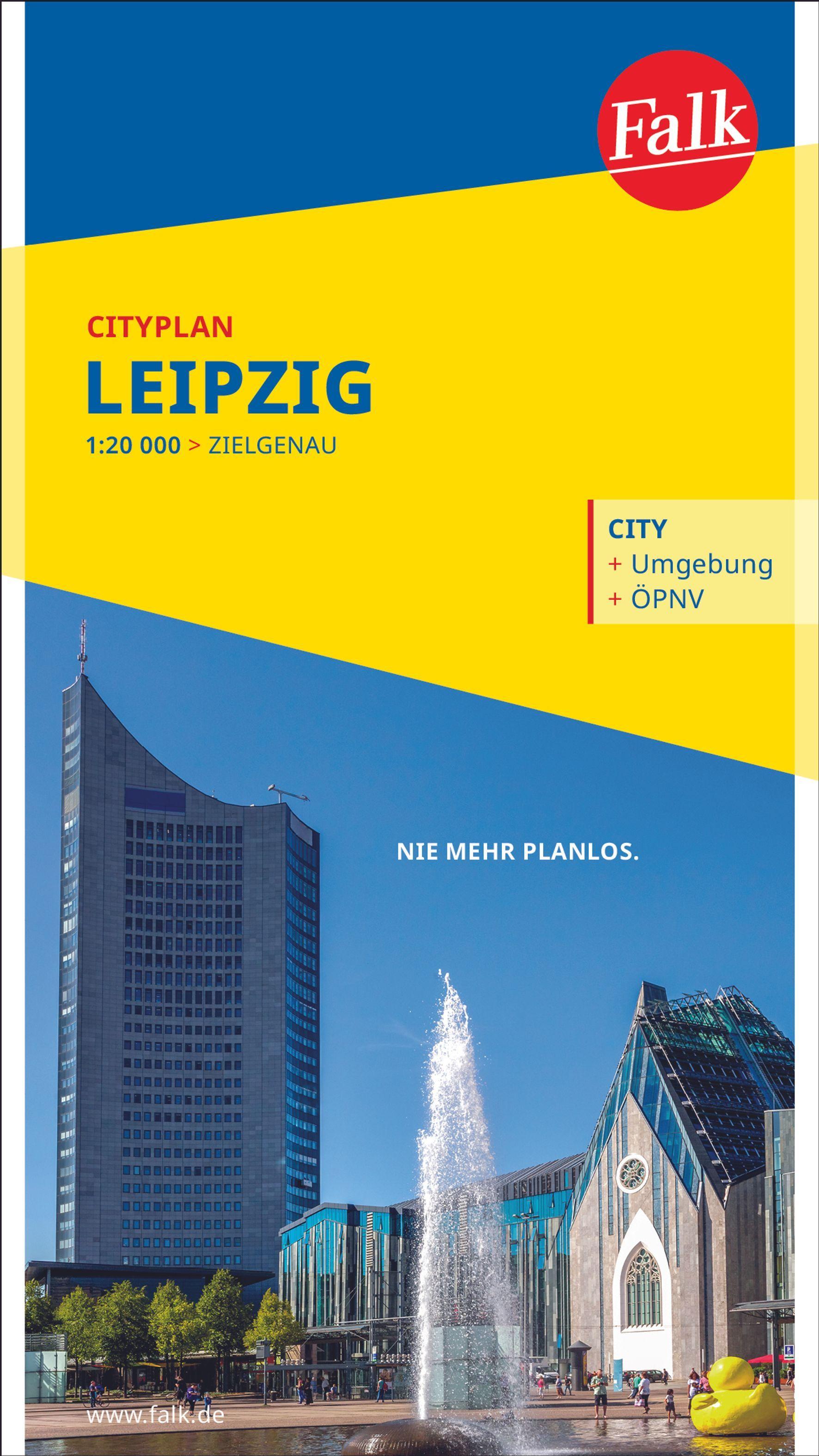 Vorderes Coverbild Falk Cityplan Leipzig 1:18.000