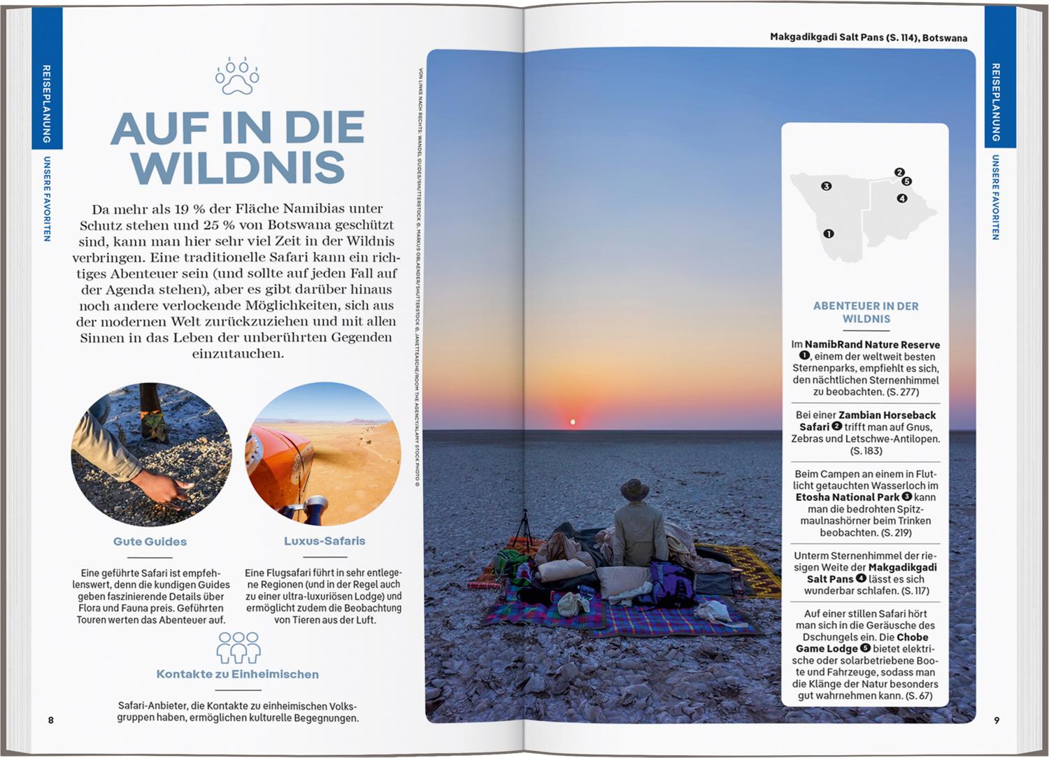 Beispielinhalt (Bild) LONELY PLANET Reiseführer Namibia & Botswana