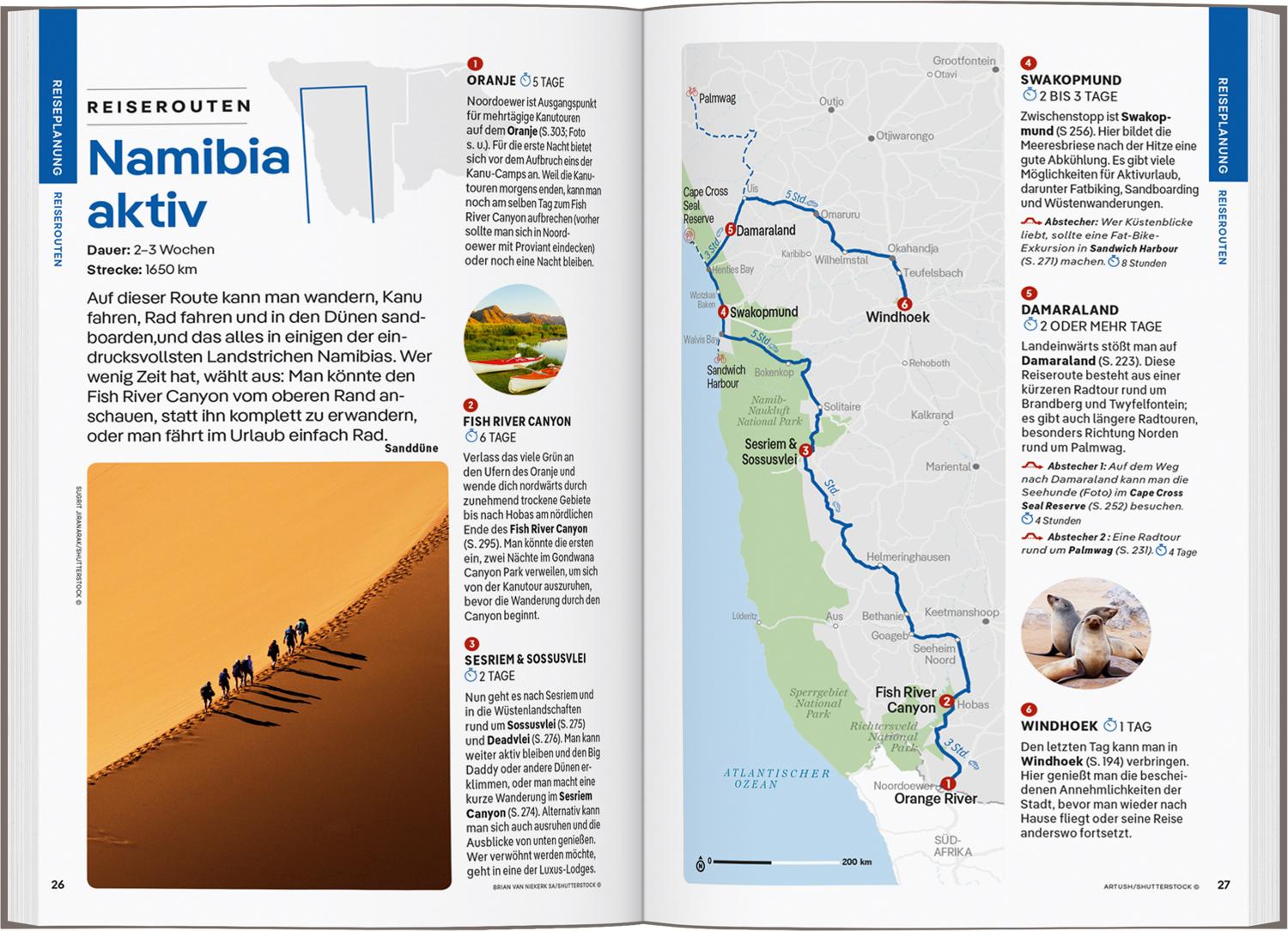 Beispielinhalt (Bild) LONELY PLANET Reiseführer Namibia & Botswana