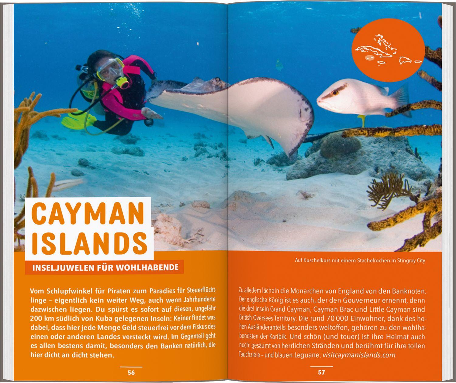 Beispielinhalt (Bild) MARCO POLO Reiseführer Karibik, Große Antillen, Dominikanische Republik, Puerto Rico, Kuba, Jamaika, Bahamas, Cayman Islands
