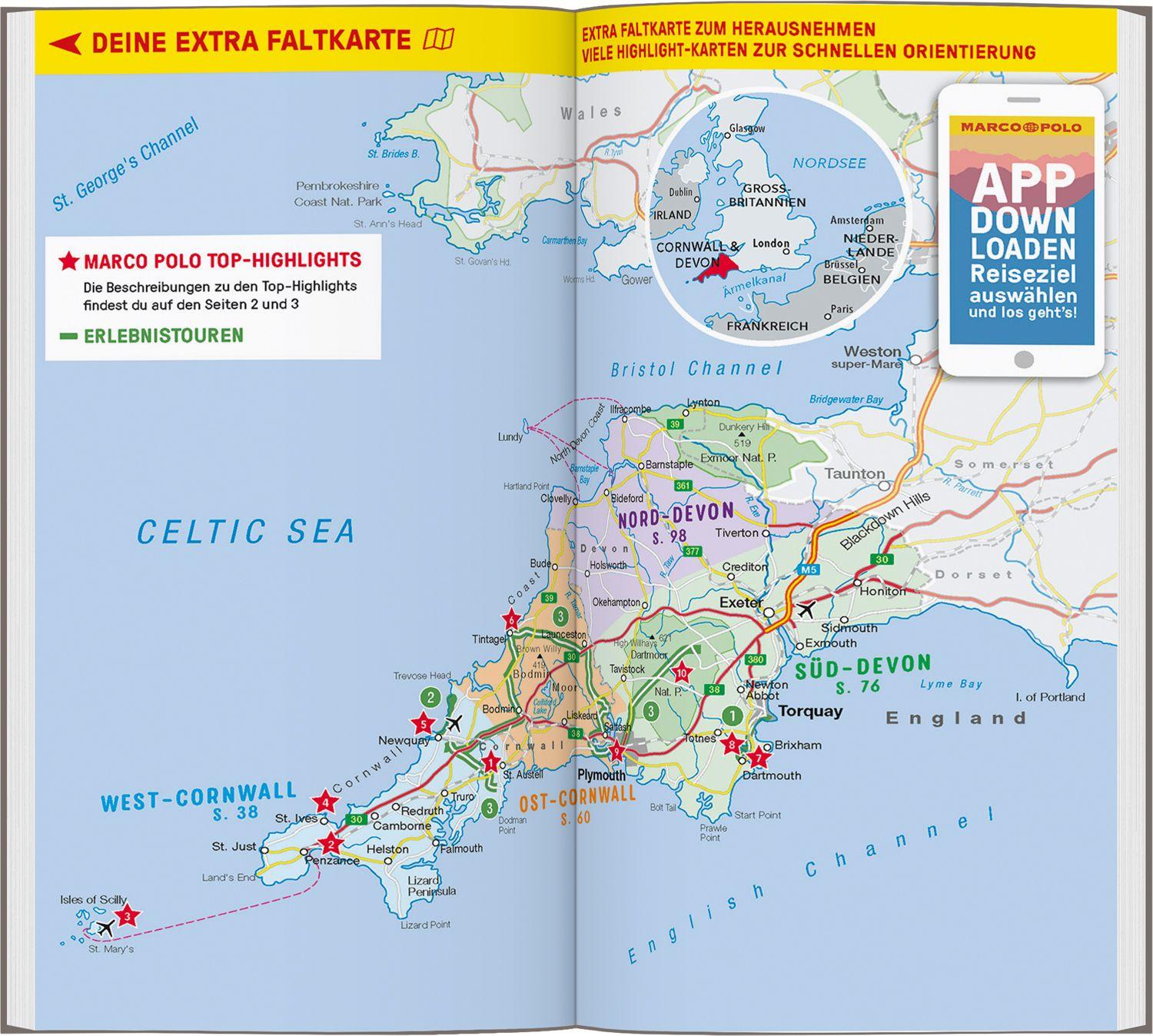 Beispielinhalt (Bild) MARCO POLO Reiseführer Cornwall & Devon