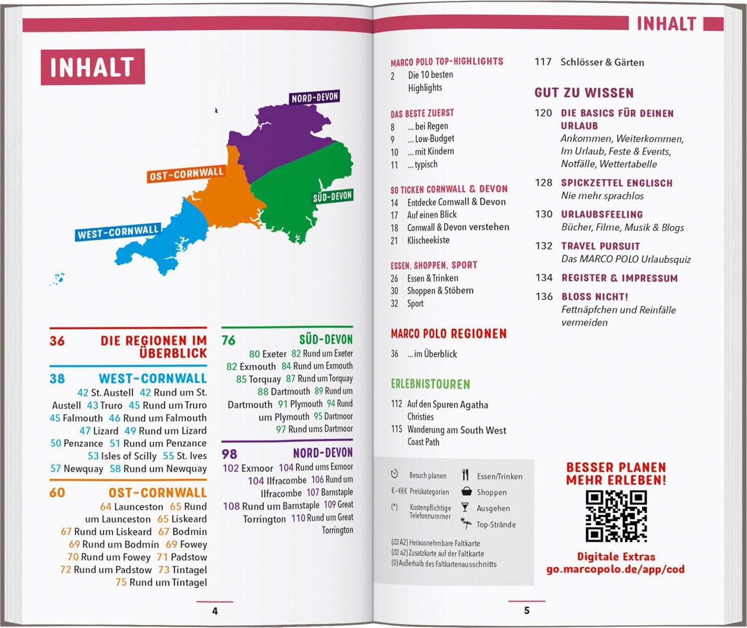 Beispielinhalt (Bild) MARCO POLO Reiseführer Cornwall & Devon