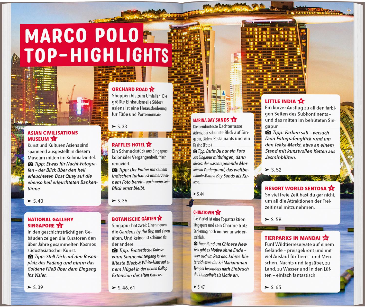 Beispielinhalt (Bild) MARCO POLO Reiseführer Singapur