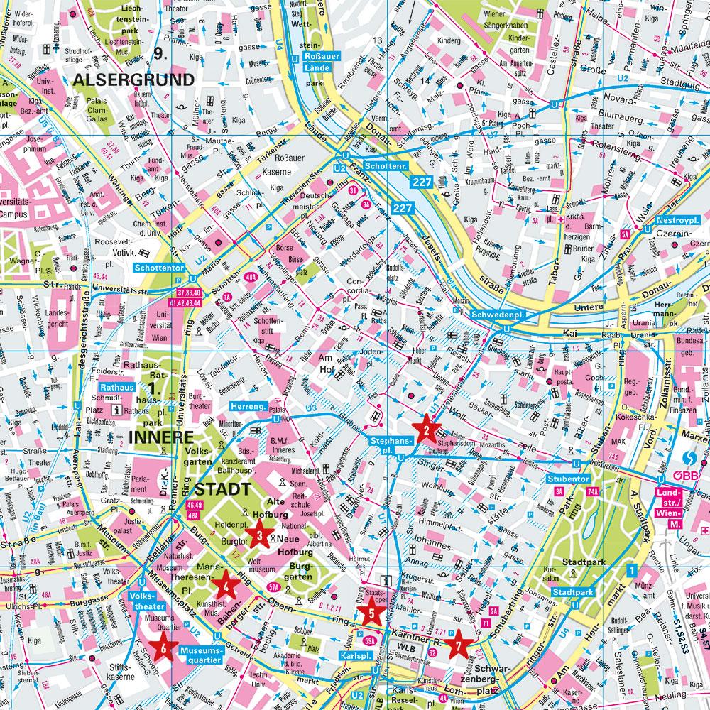Beispielinhalt (Bild) MARCO POLO Cityplan Wien 1:12.000