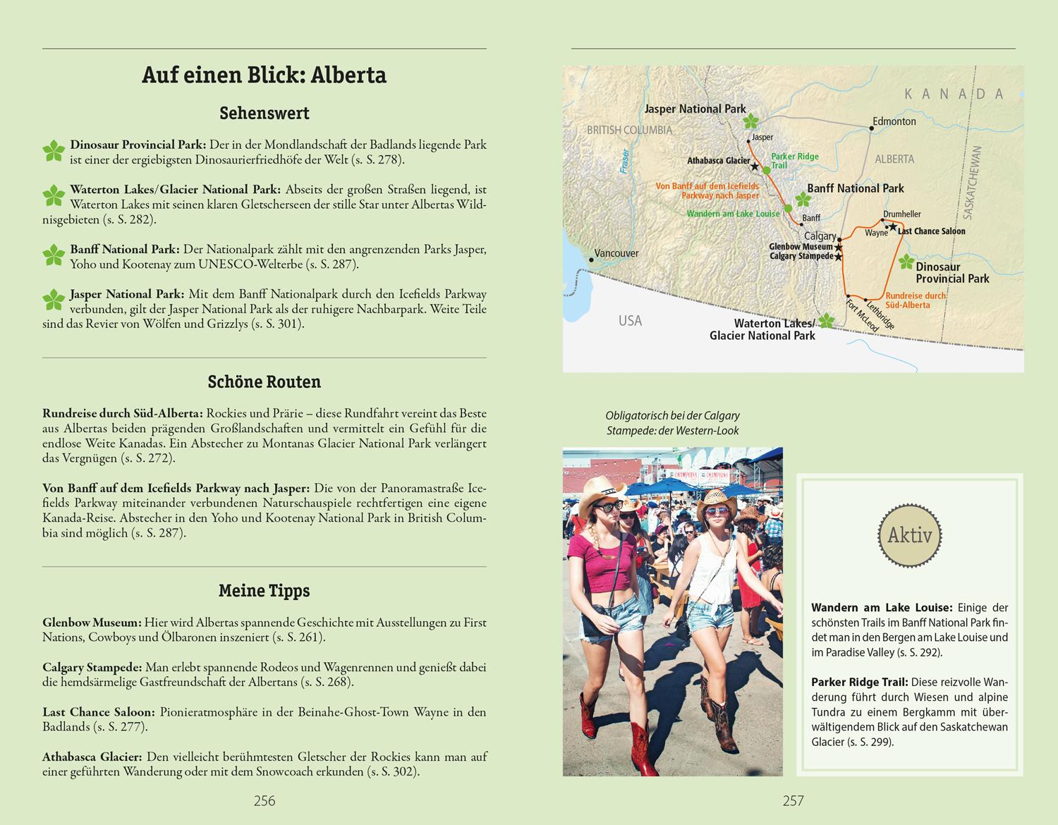 Beispielinhalt (Bild) DUMONT Reise-Handbuch Reiseführer Kanada, Der Westen, Alaska