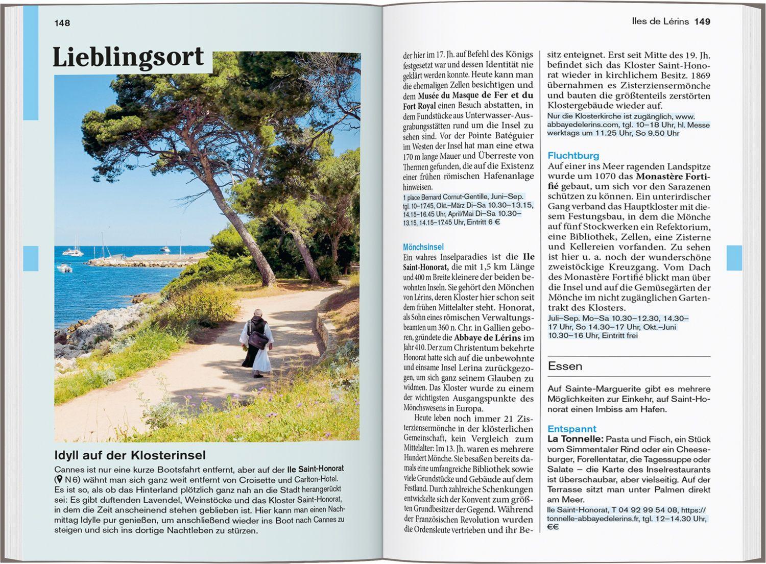 Beispielinhalt (Bild) DUMONT Reise-Taschenbuch Reiseführer Côte d'Azur