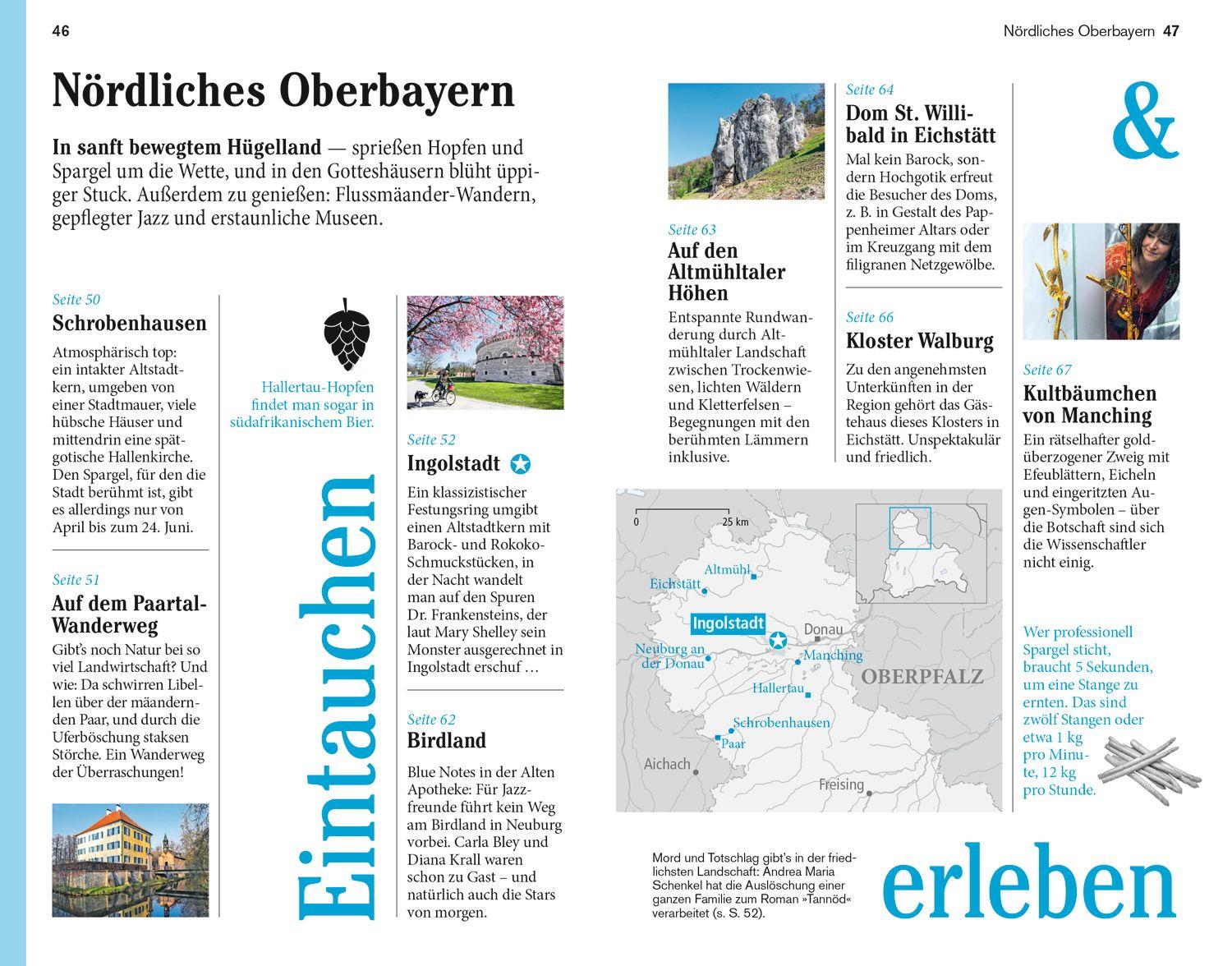 Beispielinhalt (Bild) DUMONT Reise-Taschenbuch Reiseführer Oberbayern