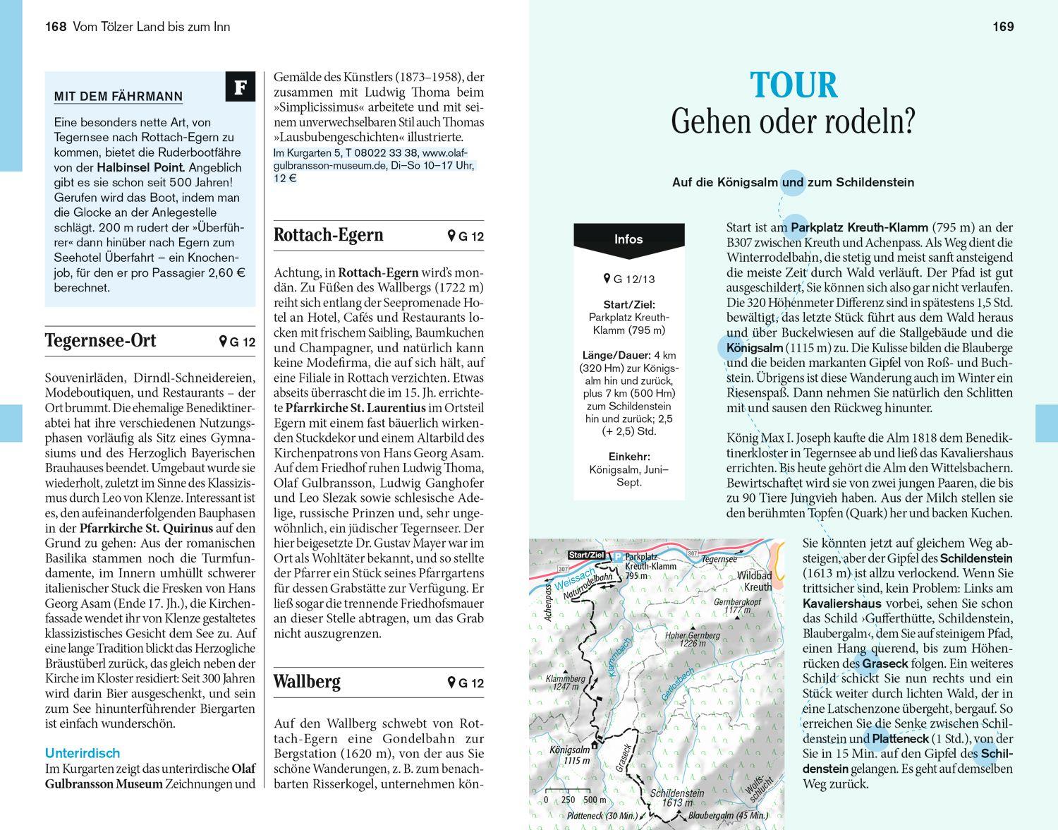 Beispielinhalt (Bild) DUMONT Reise-Taschenbuch Reiseführer Oberbayern