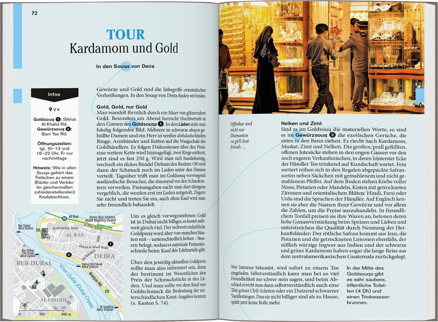 Beispielinhalt (Bild) DUMONT Reise-Taschenbuch Reiseführer Dubai