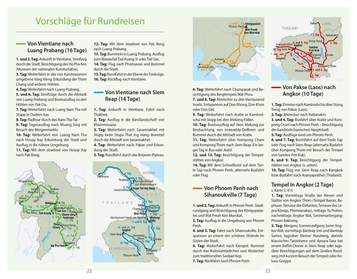 Beispielinhalt (Bild) DUMONT Reise-Handbuch Reiseführer Laos, Kambodscha