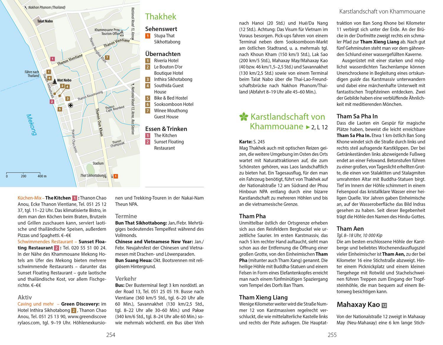 Beispielinhalt (Bild) DUMONT Reise-Handbuch Reiseführer Laos, Kambodscha
