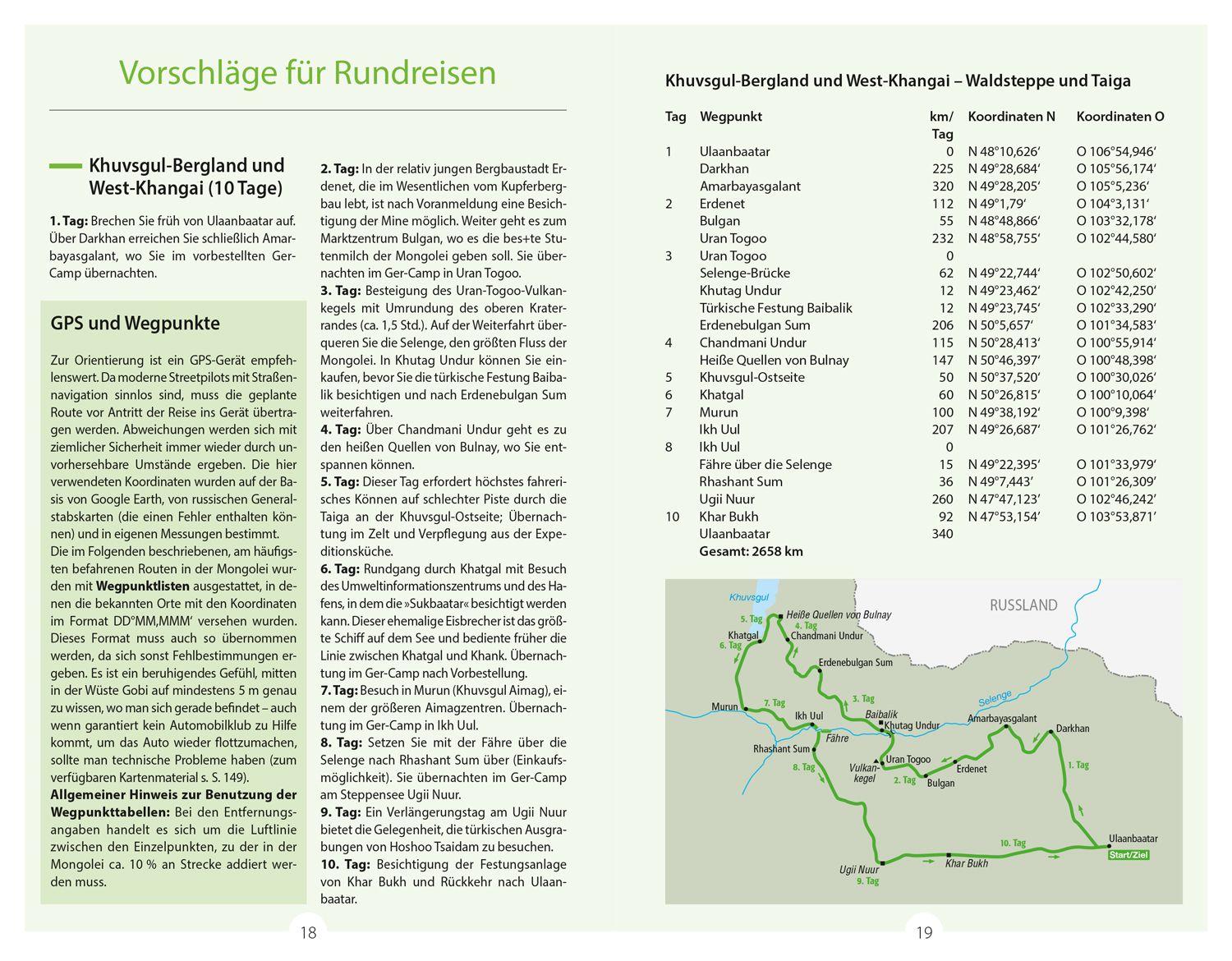 Beispielinhalt (Bild) DUMONT Reise-Handbuch Reiseführer Mongolei