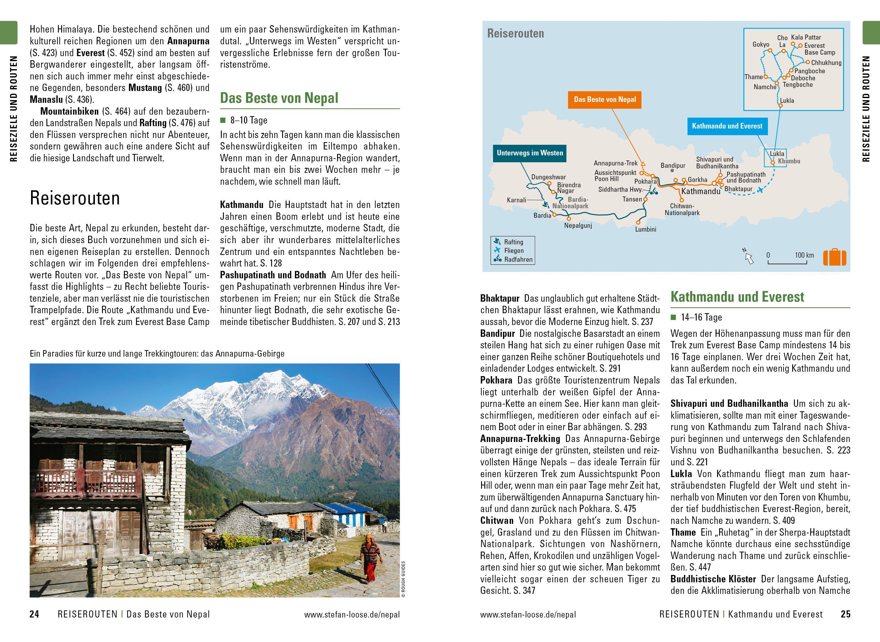 Beispielinhalt (Bild) Stefan Loose Reiseführer Nepal