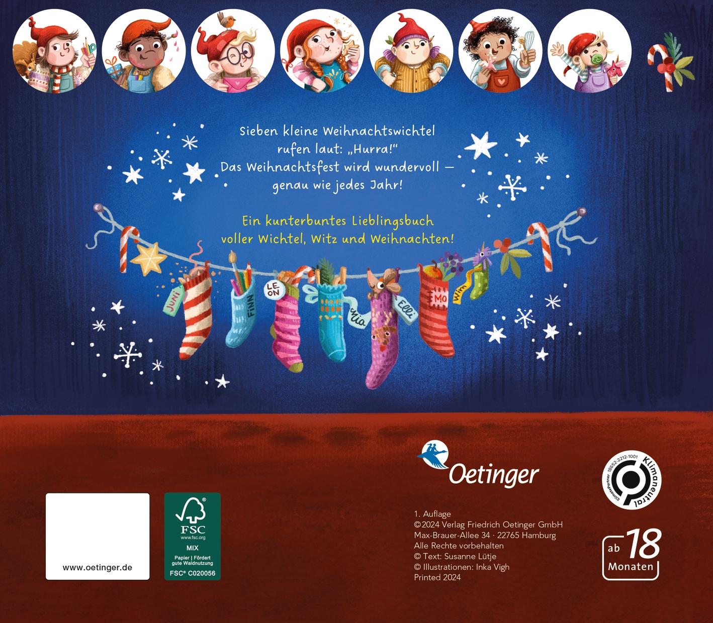 Rückseitencover Sieben kleine Weihnachtswichtel