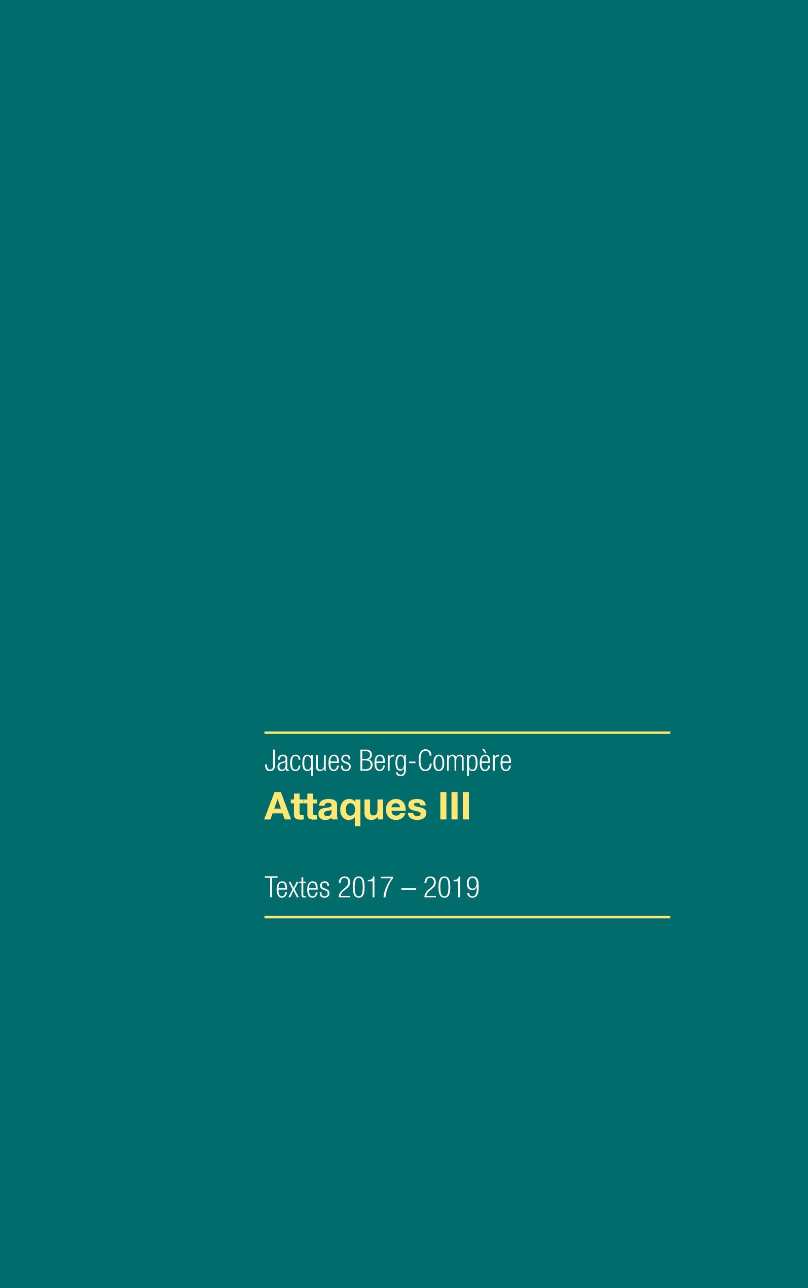 Vorderes Coverbild Attaques III