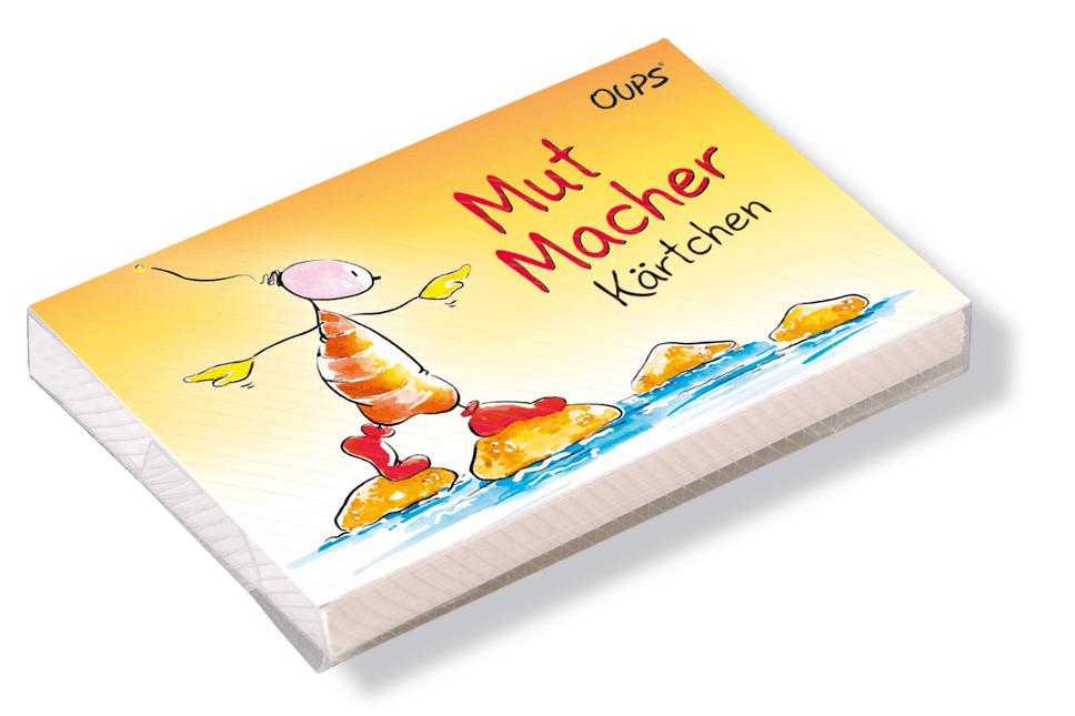 Vorderes Coverbild Oups Kärtchenbox - Mut Macher Kärtchen