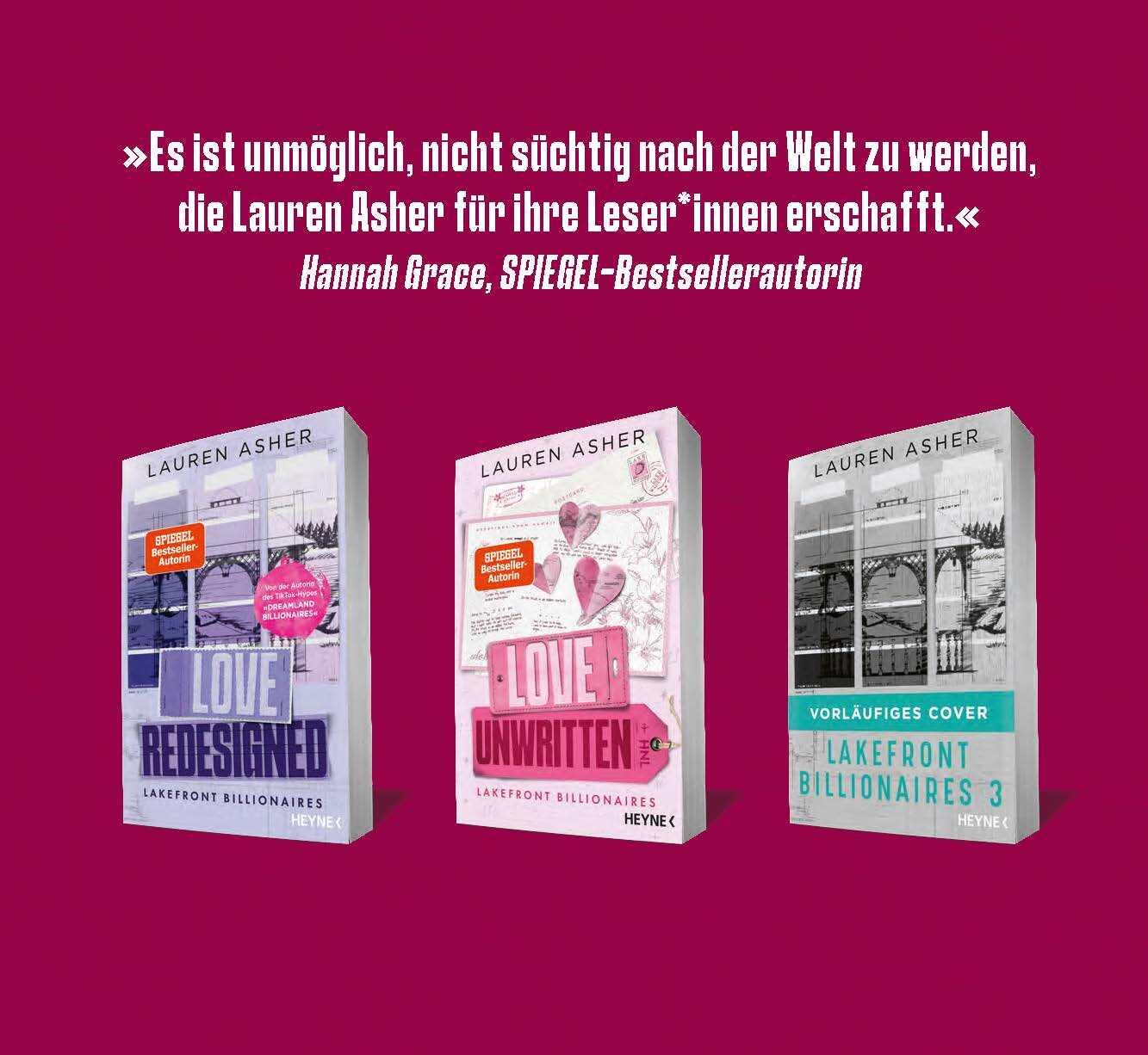 Beispielinhalt (Bild) Love Unwritten - Lakefront Billionaires