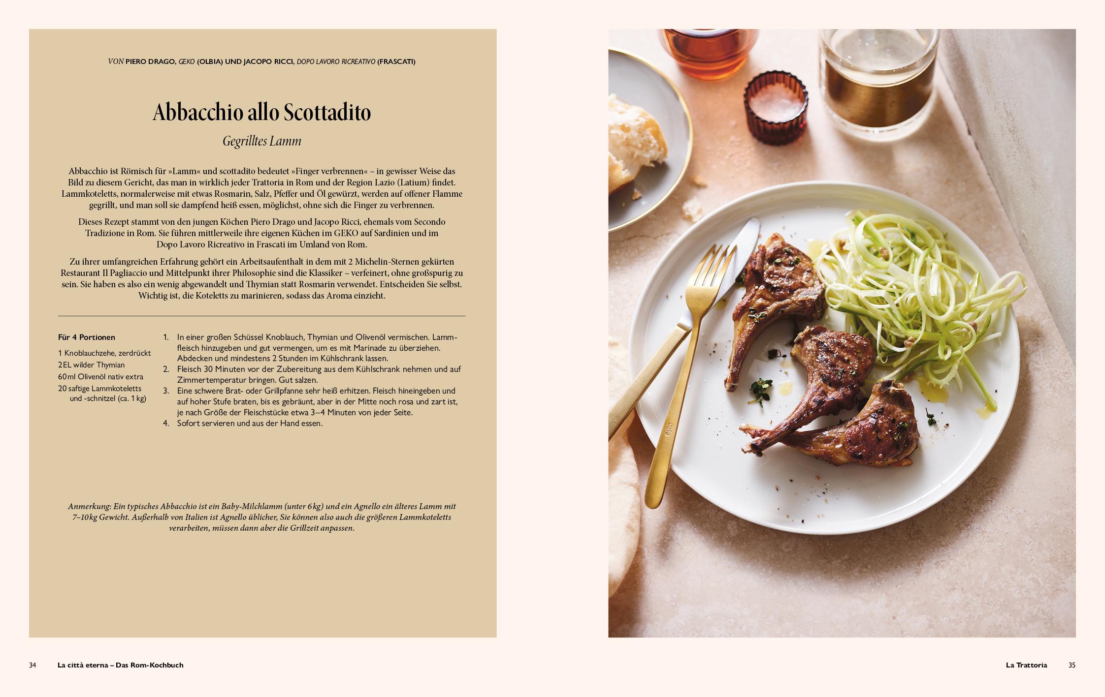 Beispielinhalt (Bild) La città eterna - Das Rom-Kochbuch
