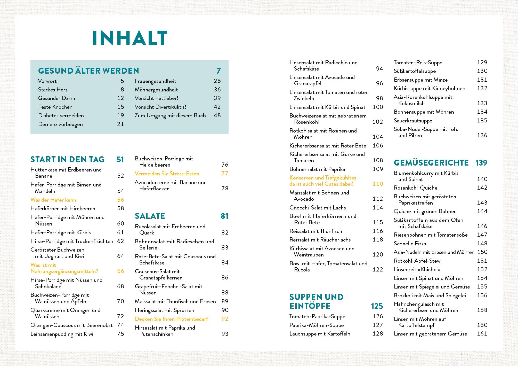 Beispielinhalt (Bild) Richtig essen ab 60