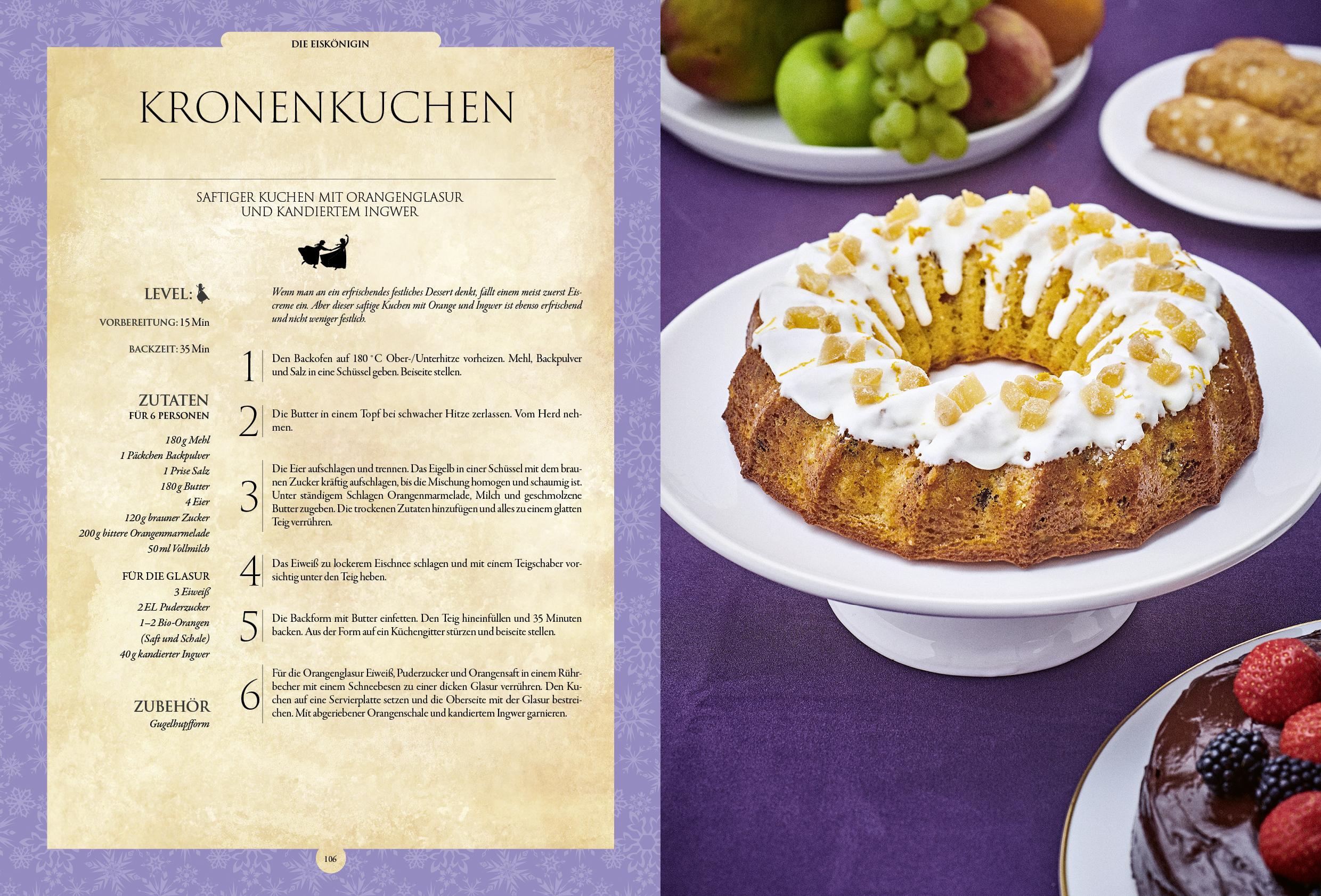 Beispielinhalt (Bild) Disney: Das zauberhafte Back- und Dessertbuch