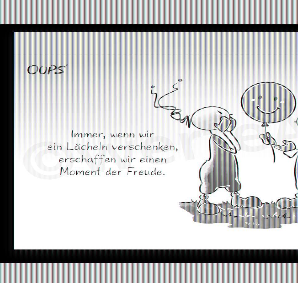 Beispielinhalt (Bild) Oups Postkarten-Tischgalerie