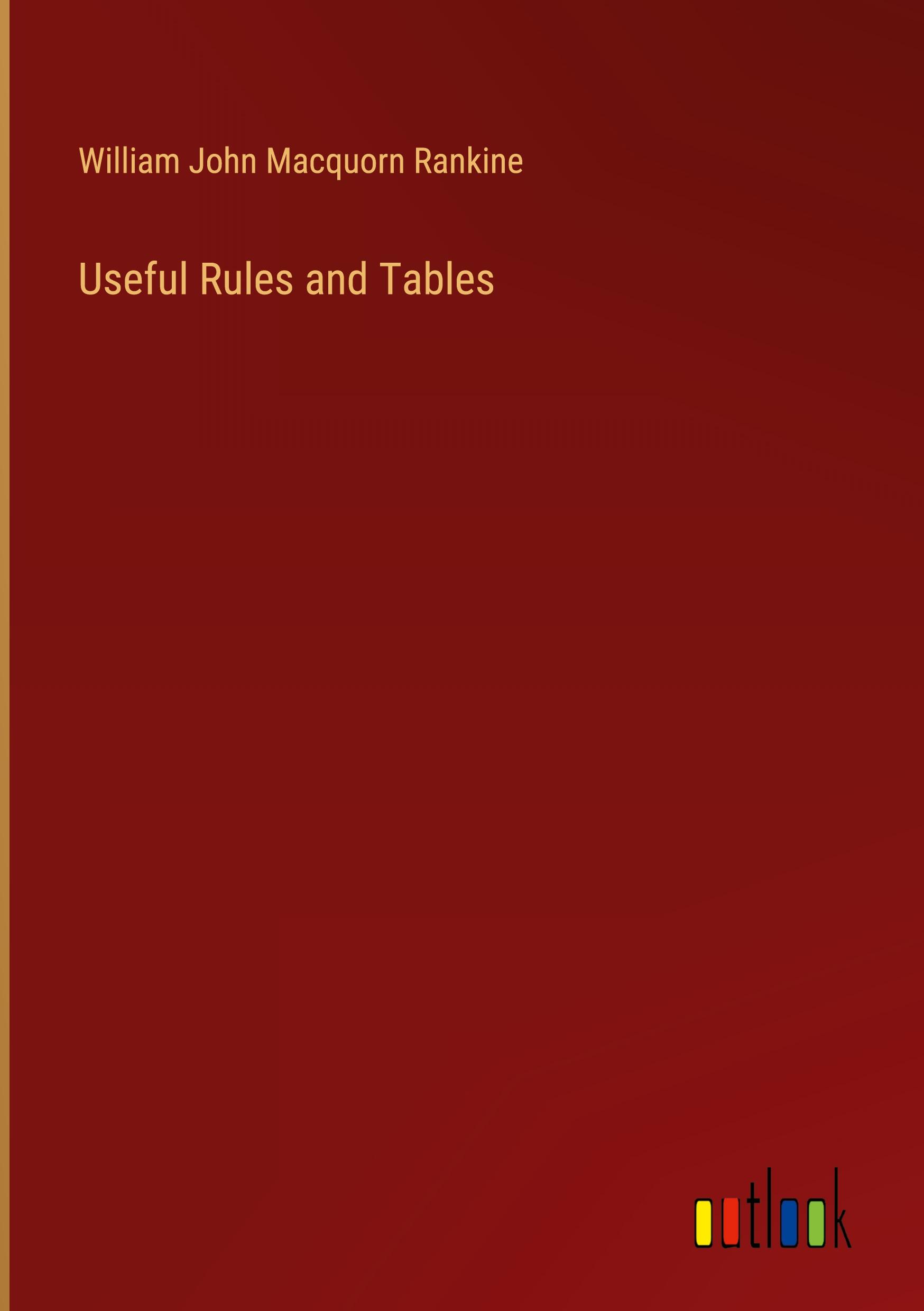 Vorderes Coverbild Useful Rules and Tables