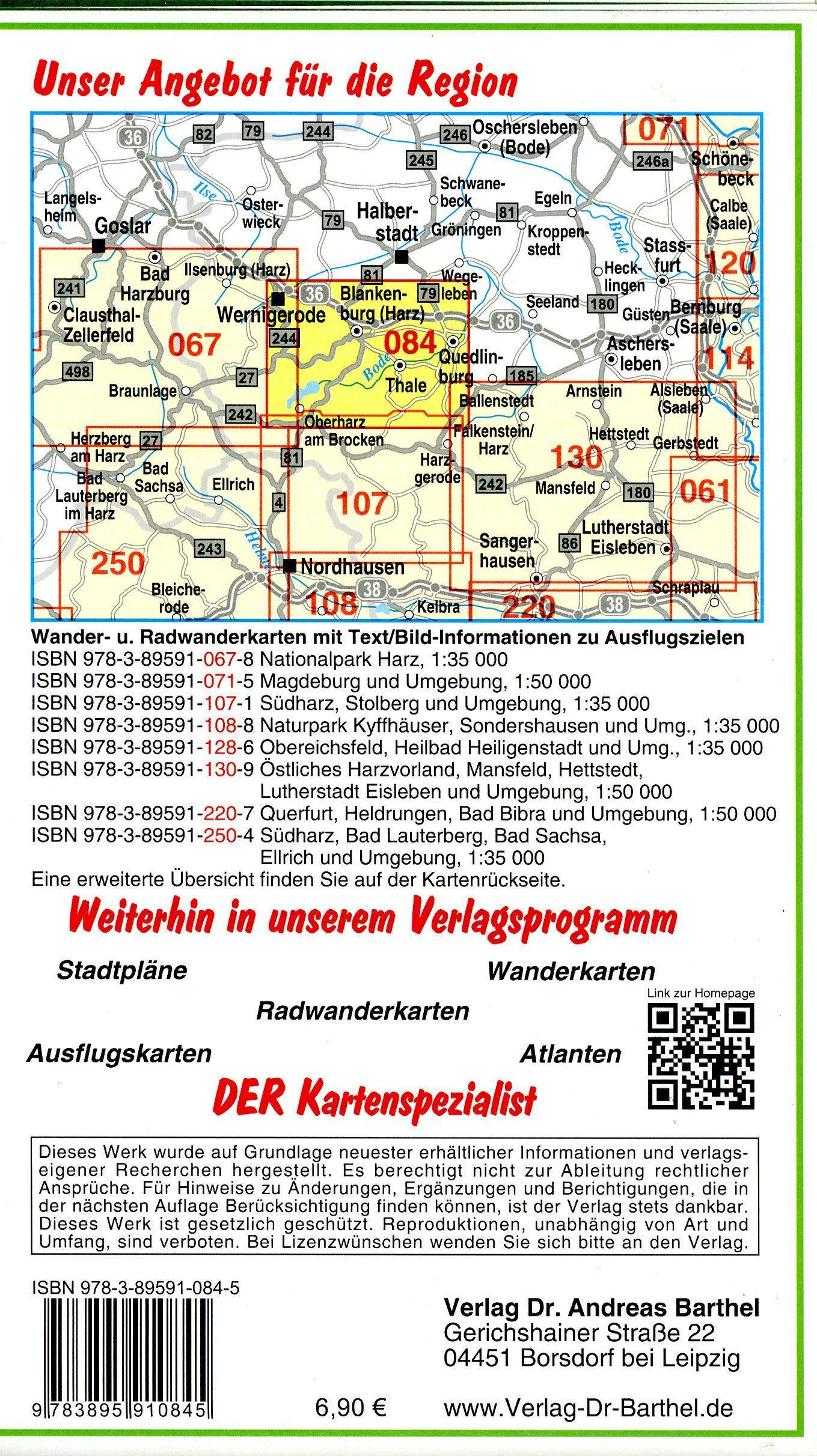 Beispielinhalt (Bild) Radwander- und Wanderkarte Ostharz, Bodetal und Umgebung