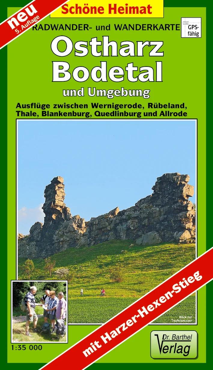 Vorderes Coverbild Radwander- und Wanderkarte Ostharz, Bodetal und Umgebung