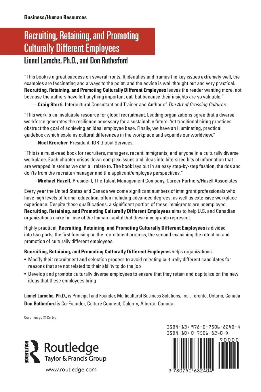 Rückseitencover Recruiting, Retaining and Promoting Culturally Different Employees